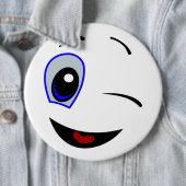 SMILEY FACE WINKEN RONDE BUTTON 6,0 CM (In situ)