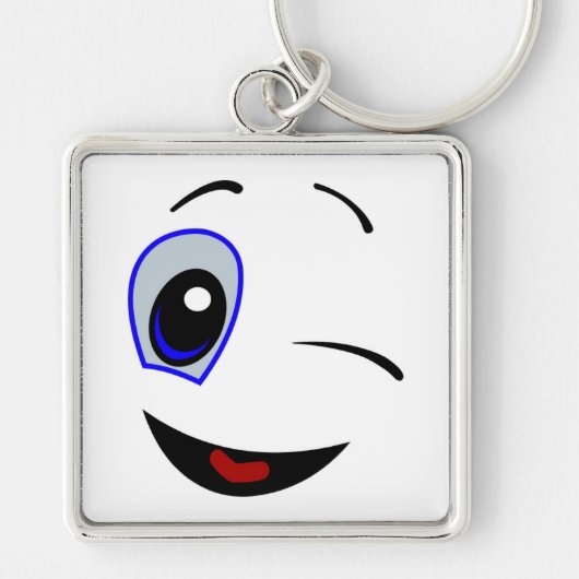 SMILEY FACE WINKEN SLEUTELHANGER (Voorkant)