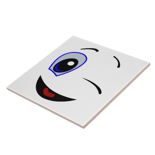 SMILEY FACE WINKEN TEGELTJE (Zijkant)