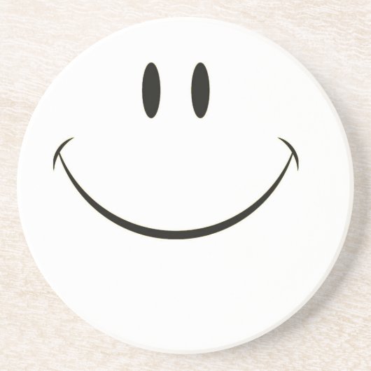 Smiley face zandsteen onderzetter (Voorkant)