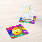 Smiley Faces Balloons Pattern-64171 Kartonnen Onderzetters (Insitu)