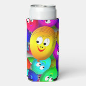 Smiley Faces Balloons Pattern-64171 Seltzer Blikjeskoeler (Seltzer Achterkant)