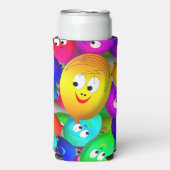 Smiley Faces Balloons Pattern-64171 Seltzer Blikjeskoeler (Seltzer Voorkant)
