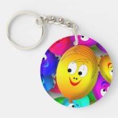 Smiley Faces Balloons Pattern-64171 Sleutelhanger (Voorkant)