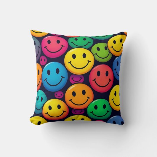Smiley Faces Cushion  Kussen (Voorkant)