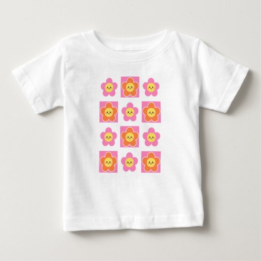 smiley flower baby t-shirt (Voorkant)