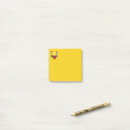 Smiley gezicht emoji post-it® notes (Op bureau)
