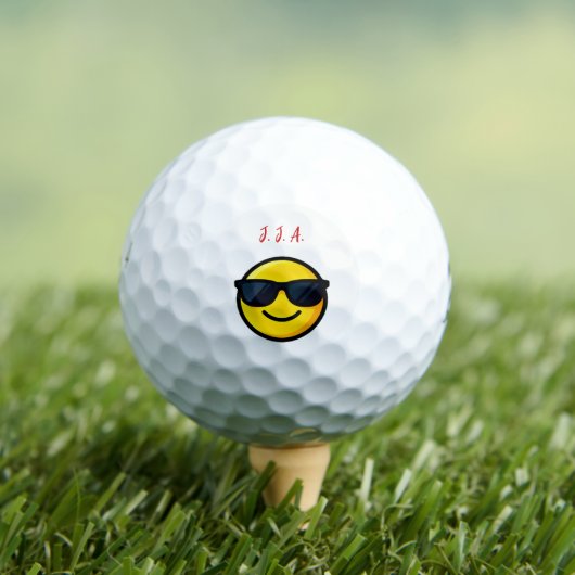 Smiley Gezicht Fun Naam/ Initiaal Golfballen (Insitu Shirt)