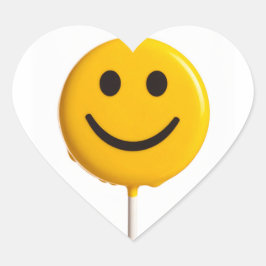 smiley gezicht hart sticker