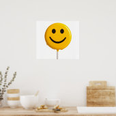 smiley gezicht poster (Keuken)