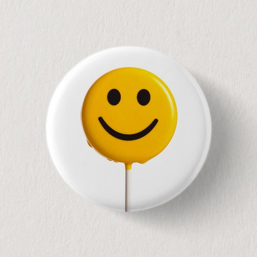 smiley gezicht ronde button 3,2 cm (Voorkant)