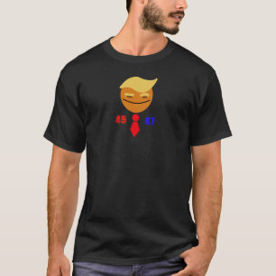 Smiley Gezichtsrood Stropdas Trump: 45/47 T-shirt