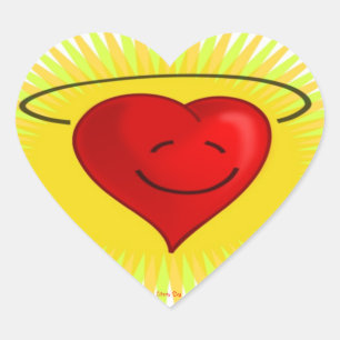 SMILEY HEARTS - HART STICKERS - HALO ANGELS