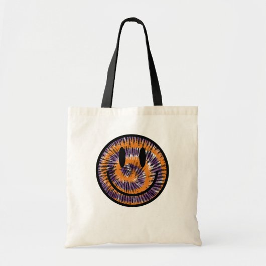 Smiley in Halloween Tie Dye - PNG Tote Bag (Voorkant)