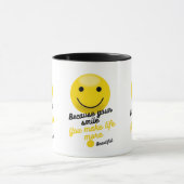 Smiley Inspirational Quote Mug – Because Your Smil Mok (Midden)