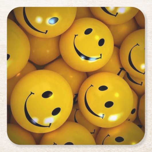 Smiley Kartonnen Onderzetters (Voorkant)