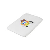 Smiley met petten cartoon badmat (Gekanteld)