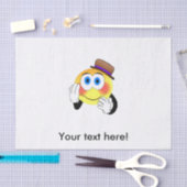 Smiley met petten cartoon tissuepapier (Craft)
