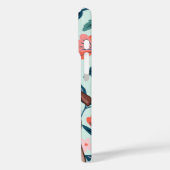 Smiley Pug & Blossoms Schattigee Mint Bloemhond Case-Mate iPhone Case (Achterkant / Links)
