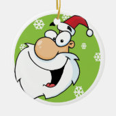 Smiley Santa Keepsake Holiday Ornament (Voorkant)
