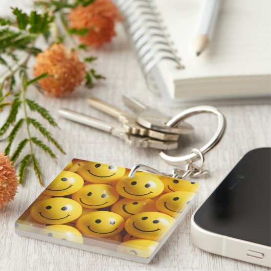 smiley sleutelhanger (Voorkant Rechts)