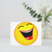 smiley-smilies-happy briefkaart (Staand voorkant)