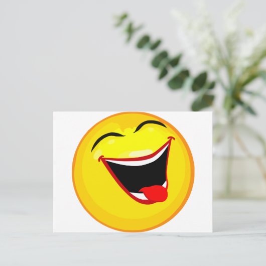 smiley-smilies-happy briefkaart (Staand voorkant)
