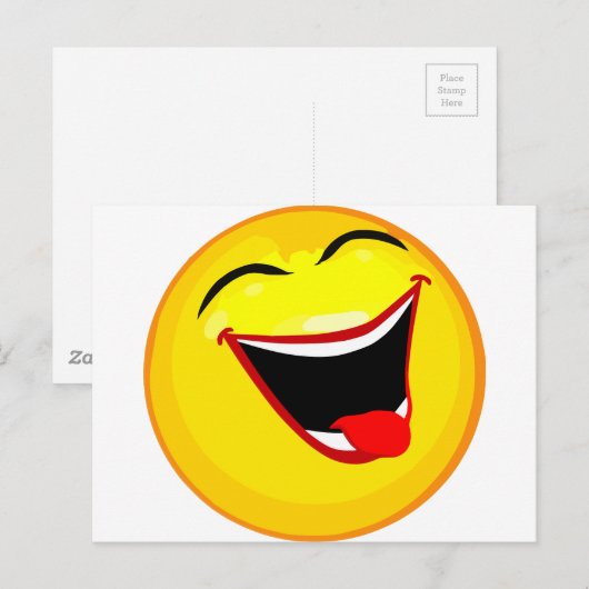 smiley-smilies-happy briefkaart (Voorkant / Achterkant)