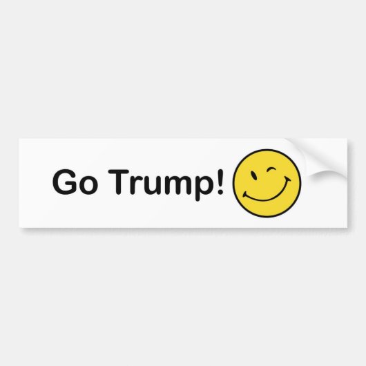 Smiley Trump Bumpersticker (Voorkant)