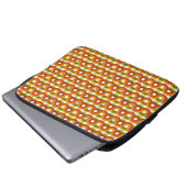 Smiley Vintage Retro Patroon No. 02 Laptop Sleeve (Voorkant onderkant)