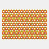 Smiley Vintage Retro Patroon Nr. 02 Inpakpapier Vel (Voorkant)