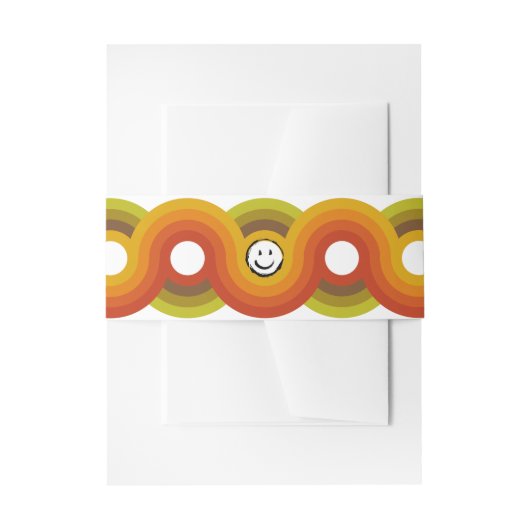Smiley Vintage Retro Patroon Nr. 02 Uitnodigingen Wikkel (Voorkant Voorbeeld)