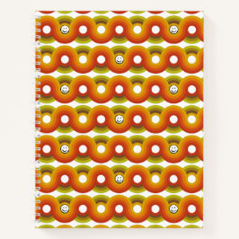 Smiley Vintage Retro Pattern No. 02 Notitieboek