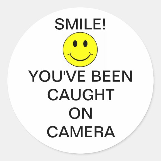 SmileyFaceInbrekerCam Ronde Sticker (Voorkant)