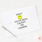 SmileyFaceInbrekerCam Ronde Sticker (Envelop)