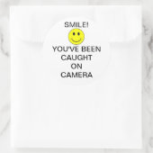 SmileyFaceInbrekerCam Ronde Sticker (Tas)