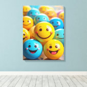 smileys canvas afdruk (Insitu (Houten vloer))