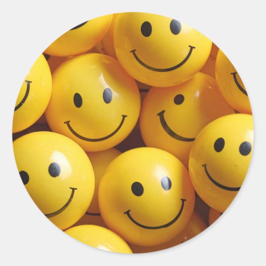 smileys ronde sticker (Voorkant)