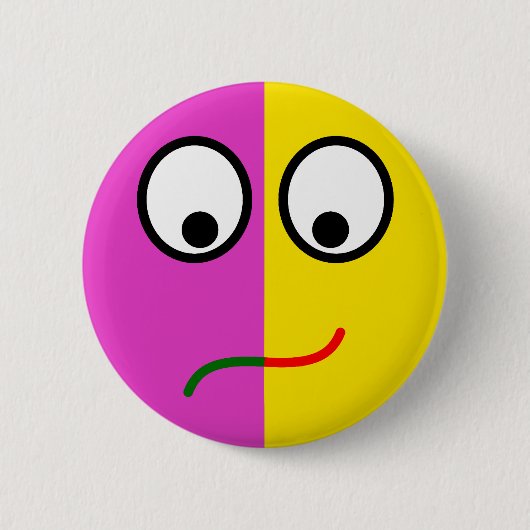 Smilie Lachen Weinen laughing crying Ronde Button 5,7 Cm (Voorkant)