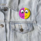Smilie Lachen Weinen laughing crying Ronde Button 5,7 Cm (In situ)