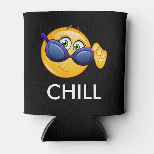 Smilie met Zonnebril Koelbox - srf Blikjeskoeler (Voorkant)