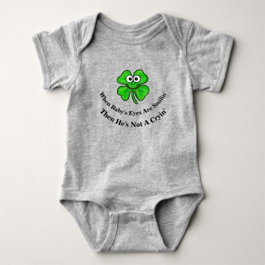 Smilin' Shamrock Iers Baby T-shirt (Voorkant)