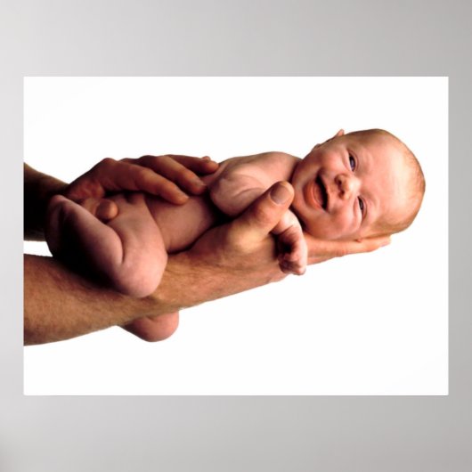 Smiling Baby on Hand Poster (Voorkant)
