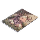Smiling Barn Koe Pastel Boerderij Notitieboek (Linkerzijde)