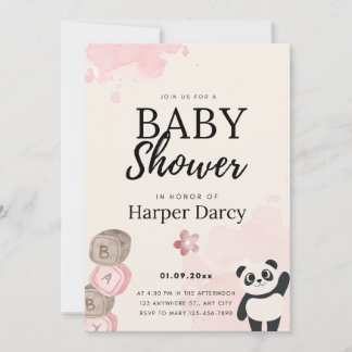 Smiling Bear Baby Shower Invite Kaart