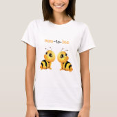 Smiling Bee Baby shower Mom wordt T-shirt (Voorkant)