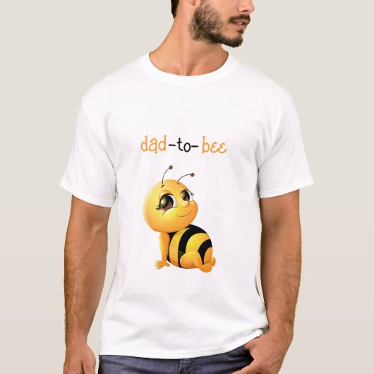 Smiling Bee Baby shower vader T-shirt (Voorkant)