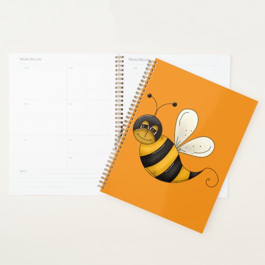 Smiling Bee Fun Bumblebee Character Planner (Display)