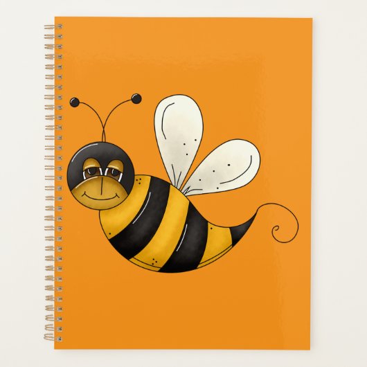 Smiling Bee Fun Bumblebee Character Planner (Voorkant)