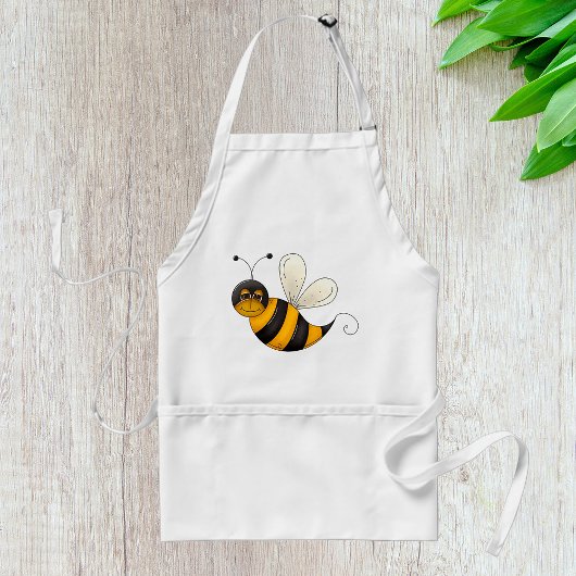 Smiling Bee Fun Bumblebee Character Standaard Schort